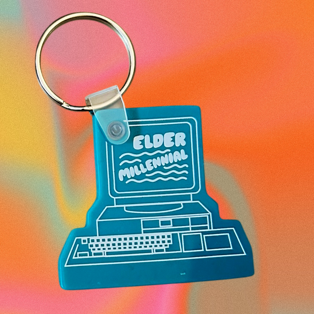 Nostalgic Jelly Keychain- Cell phone- Computer- millennial