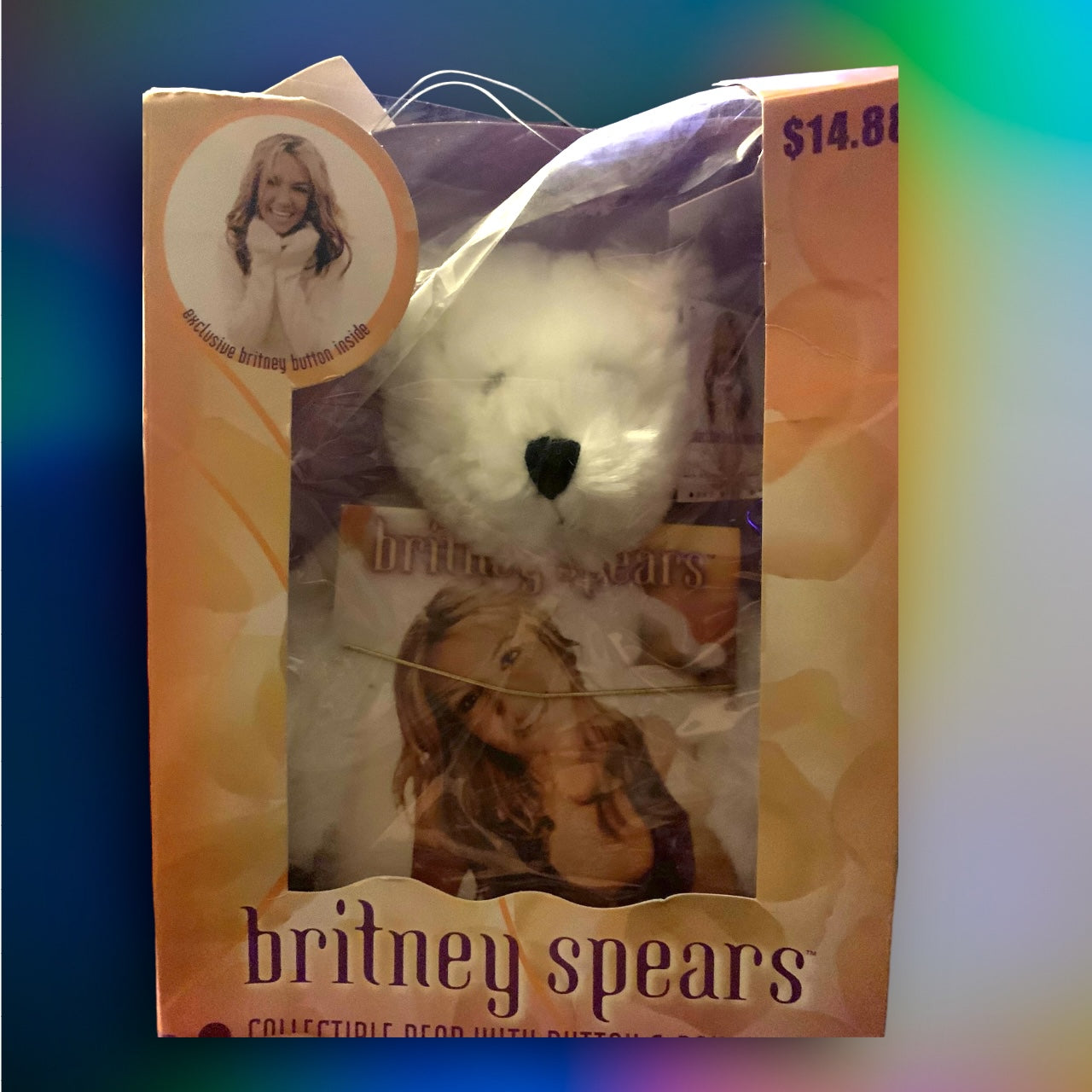 Britney Spears collectible Bear with Button & Bonus CD from 2000