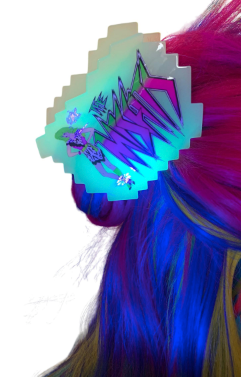 Jem & Misfits - 90s themed Hair Claw Clip- Large Size- Strong Hold- GLOW IN THE DARK
