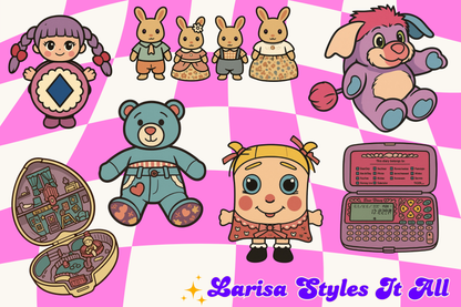 90s nostalgic sticker sheet