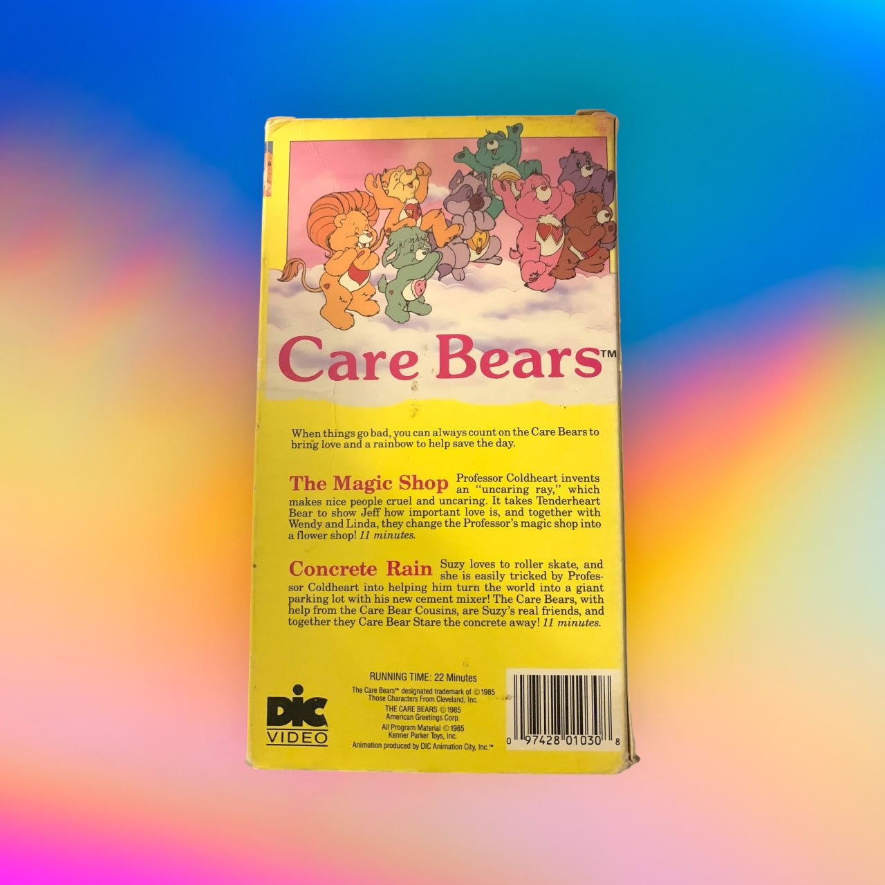 VHS- Care Bears- 1985- THe Magic Shop & Concrete Rain