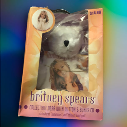 Britney Spears collectible Bear with Button & Bonus CD from 2000