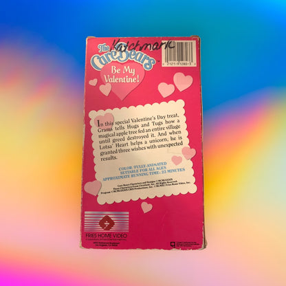 Vintage CARE BEARS Be My Valentine VHS VIDEO 1991 Tenderheart Bear