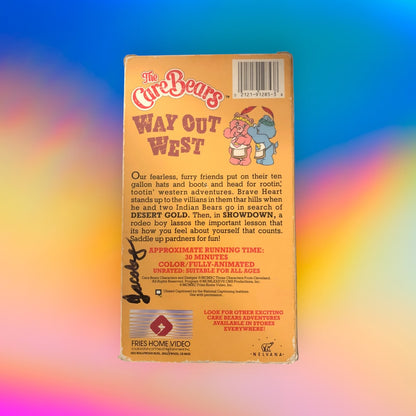 Vintage The Care Bears Way Out West VHS / (1990 and Rare)