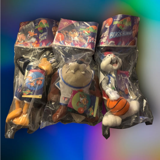 Vintage McDonalds Space Jam / Tune Squad 1996 Plush Dolls