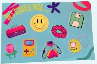 90's Starter Pack Sticker Sheet- 8 stickers