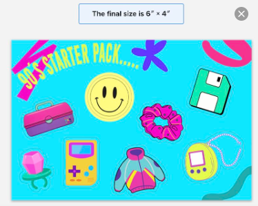 90's Starter Pack Sticker Sheet- 8 stickers