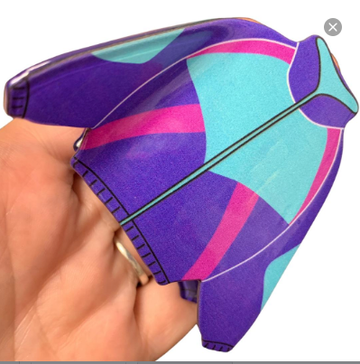 90s Start Jacket Hairclaw Clip- Nostalgic- Purple/Pink/Teal- Throwback Style- 90s Style