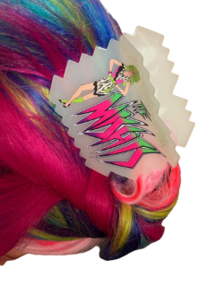 Jem & Misfits - 90s themed Hair Claw Clip- Large Size- Strong Hold- GLOW IN THE DARK